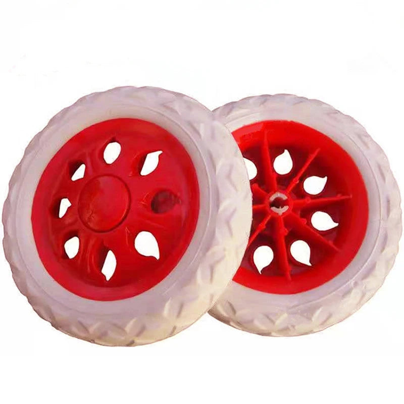 2PCS/Set Shopping Cart Wheel Replacement with Button Lock, 16cm Diameter, Rubber Foaming Wheel Casters, колеса для тележки