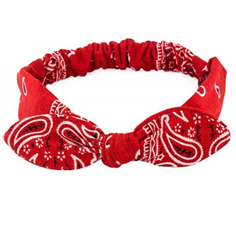 New Boho Women Soft Solid Print Headbands Vintage Cross Knot Elastic Hairbands Turban Bandanas Girls Hair Bands Hair Accessories