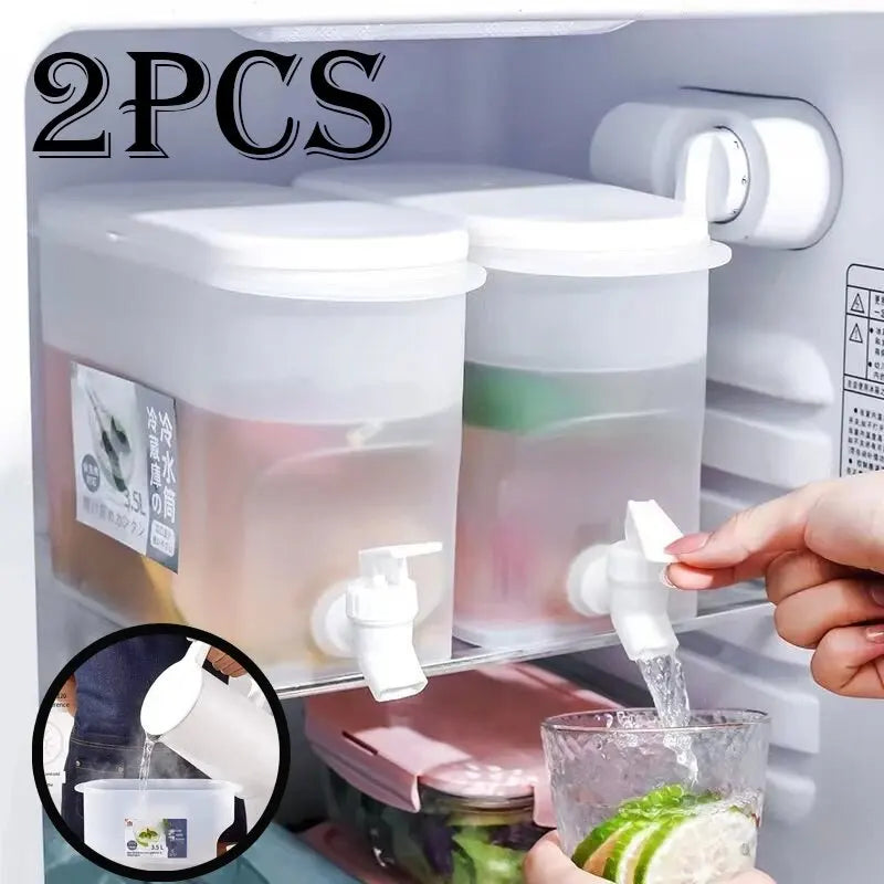 1-6PCS 3.5 Litre Large Capacity Cold Kettle Cold Kettle with Tap Fridge Chilled Drink Dispenser Fridge and Spout