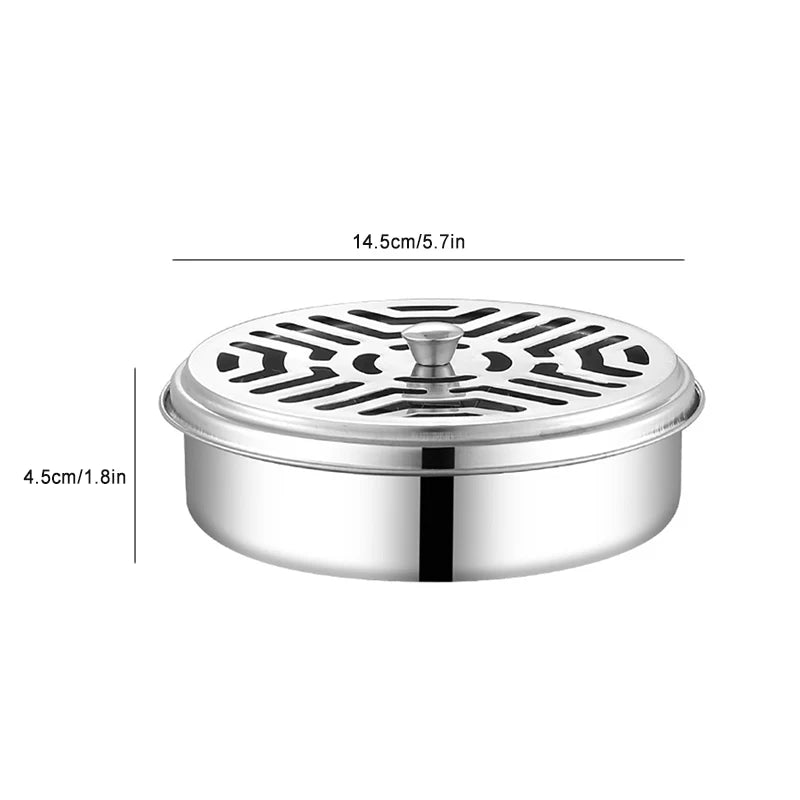 Stainless Steel Repellent Incense Plate Incense Holder Incense Plate Tray Incense Burner Box zen Home Decor for Home Outdoor