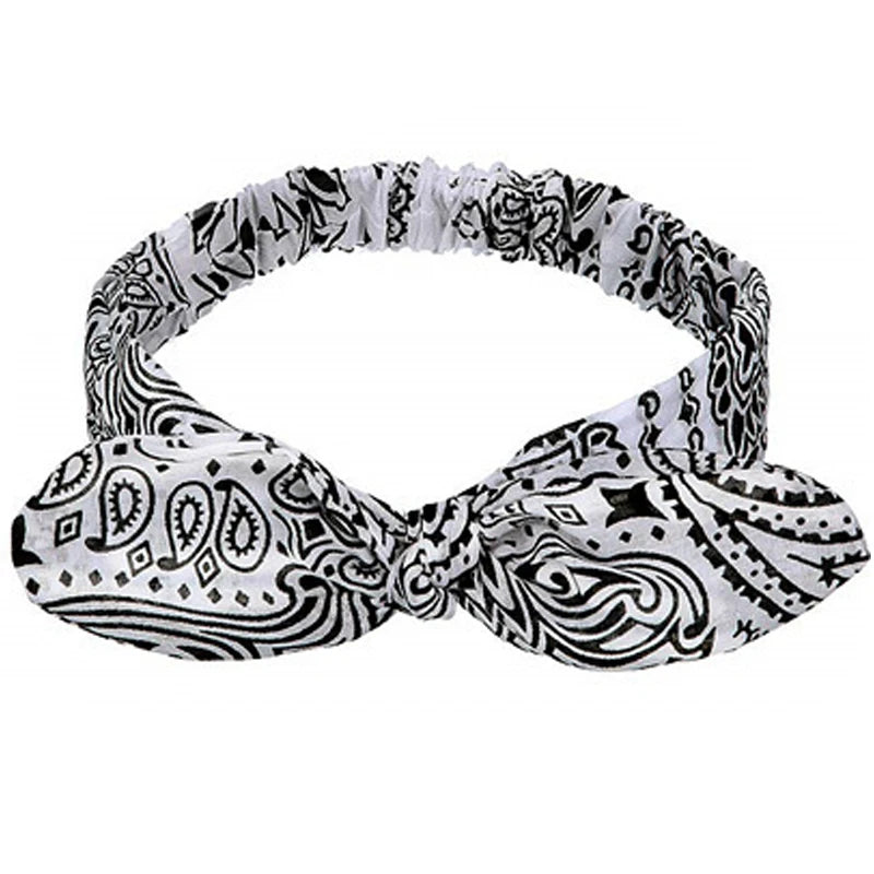 New Boho Women Soft Solid Print Headbands Vintage Cross Knot Elastic Hairbands Turban Bandanas Girls Hair Bands Hair Accessories