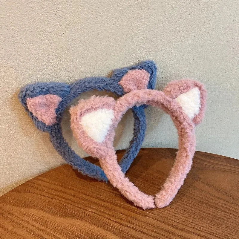 Hair Accessories Cute Plush Cat's Ears Steamed Cat Ear Shaped Bread Hair Band Wash Face Head Band Dress Headdress Hair Band