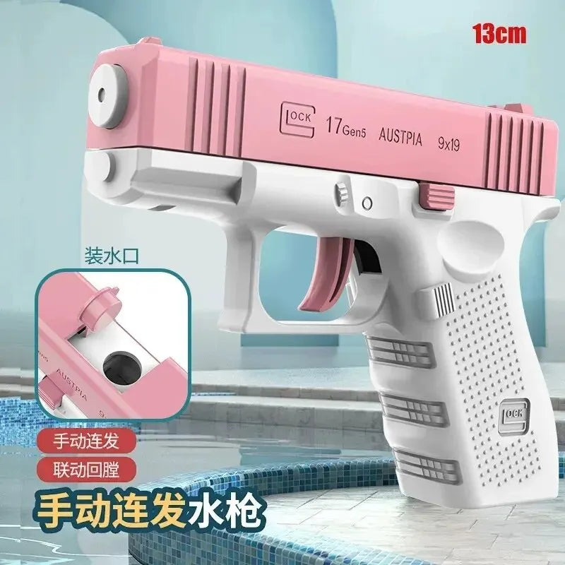 Summer Fully Water Gun Rechargeable Long-Range Continuous Firing Space Party Game Splashing Kids Toy Boy Gift