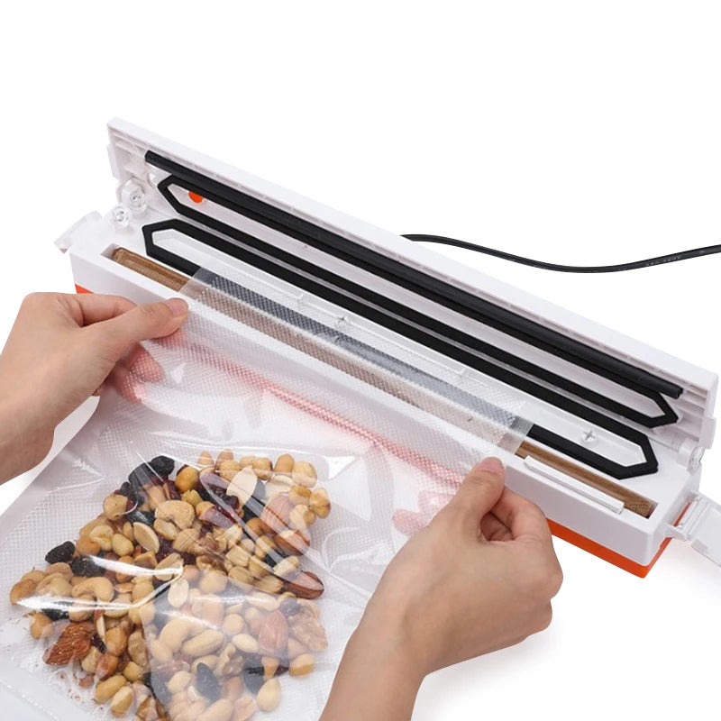 Food Vacuum Sealer Sealing Film Small Packaging Machine Household Heat Sealer Plastic Bag Packer Sealer Home Kitchen EU Plug