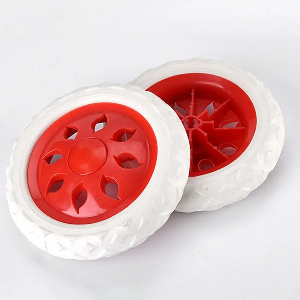 2Pcs Shopping Cart Wheels Wheelchair Trolley Caster Replacement 6.5 Inch Dia EVA Rubber Foaming Travelling Trolley Caster