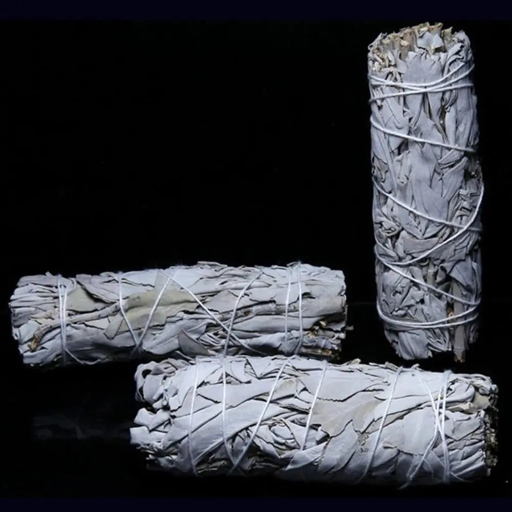 10cm White Sage Bundle California Smudge Stick Wand for Spiritual Incense Sticks Burning Aromatherapy Energy Cleansing Bundles