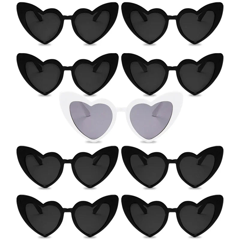 Bachelorette Party Heart Shaped Sunglasses Wedding Bridal Shower Decor Hen  Supplies Bride To Be Bridesmaid Gift Glasses