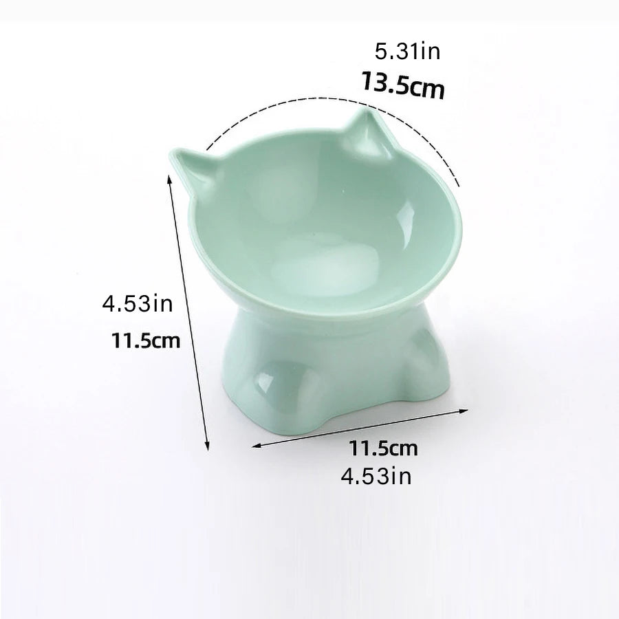 Protecting Cervical Vertebrae Cat Bowl with High Feet