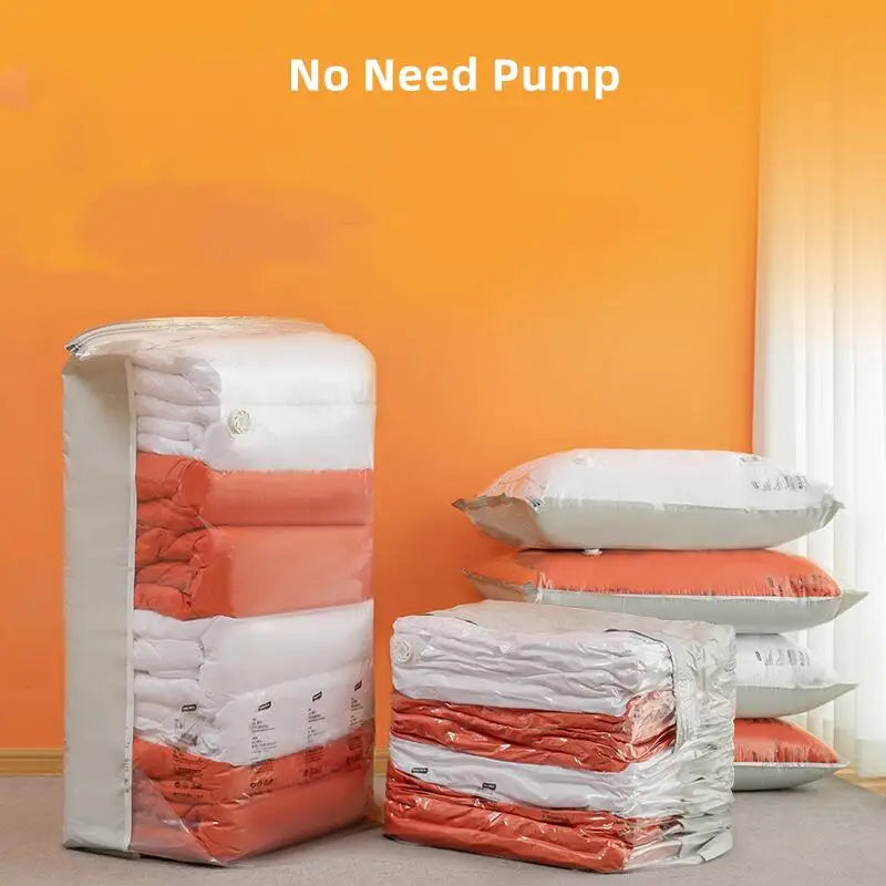 New Patented Vacuum Bags Large Plastic Storage Bags for Storing Clothes Blankets Compression Empty Bag Covers Travel Accessories