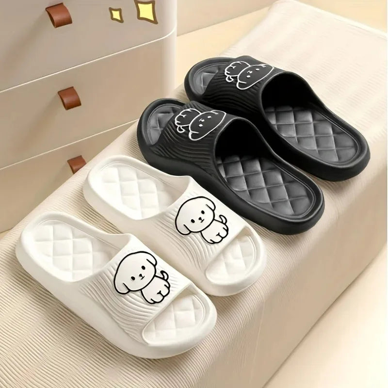 Cute Couple Pillow Slippers Female Summer Wear 2024 New Bathroom Bath Non-slip Indoor Home Eva Thick Bottom Sandals