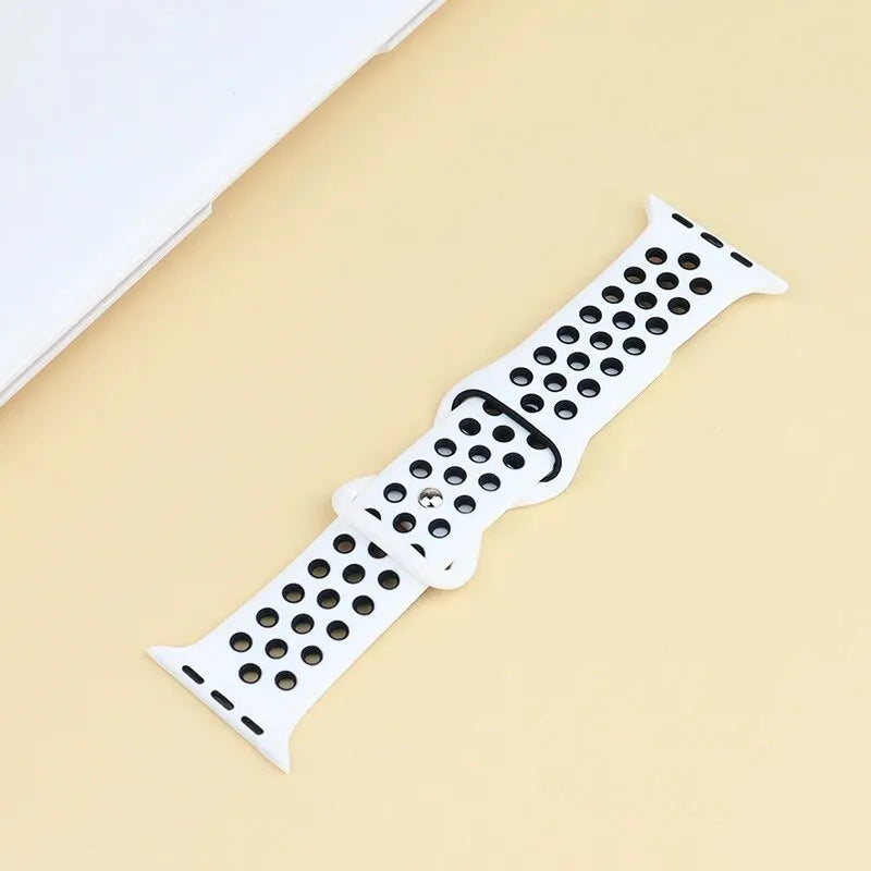 Sport Strap For Apple Watch Bands 44mm 45mm Ultra 2 49mm 40mm 41mm 42mm 45 44mm Silicone Bracelet IWatch Series 9 8 SE 7 3 Band