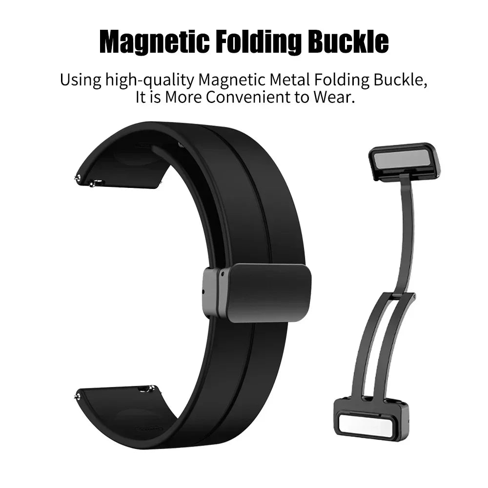 Magnetic Folding Buckle Band for CMF Watch Pro Silicone Strap for CMF by Nothing Watch Pro Watchband Bracelet
