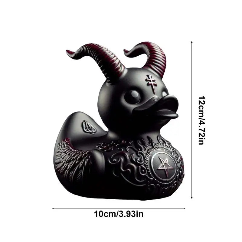 Death Rock Duck Statue Devil Duck Ornament Mysterious Devil Elements Dashboard Car Interior Decoration Car Accessory