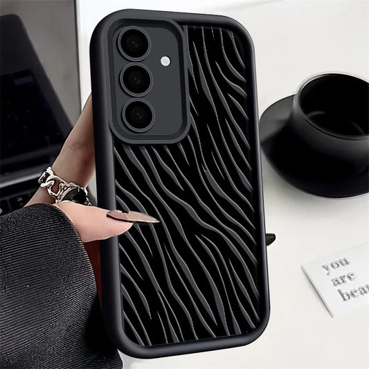 Chic Striped Silicone Phone Case for Samsung Galaxy Models - Ultimate Protection & Style