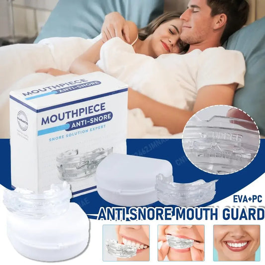 Reusable Anti Snore Mouth Guard with Storage Box Teeth Grinding Splint Anti Snoring Mouthpiece Improve Sleep Quality