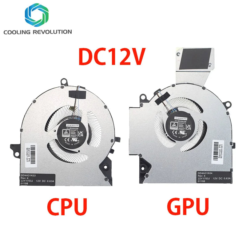 Laptop CPU GPU Cooling Fan For HP OMEN 16-B 16-C TPN-Q265 Q267 M75487-001 M75488-001 M75483-001 M75485-001 Fan