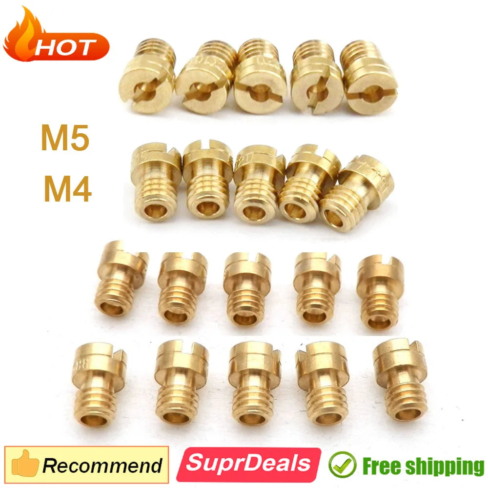 Pack of 10 Pieces 4mm 5mm Main Jet M4 M5 for GY6 50cc 139QMB PZ19 Keihin OKO KOSO PWK Mikuni Keihin Carburetor