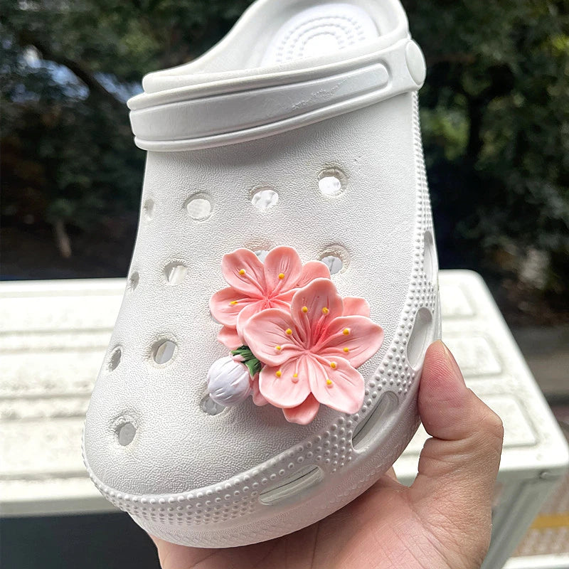 New Hot Fashion shoe Charms for Creative Branches and Flowers Clogs Shoe Buckle Cute shoe Accessories Decoration for Girls Gift