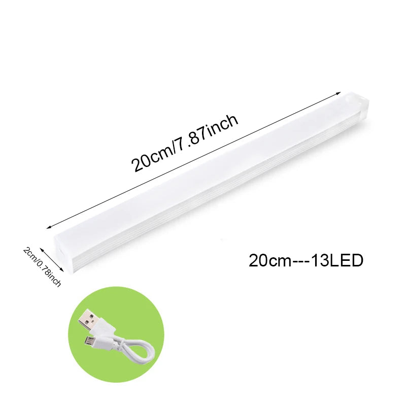 LED Motion Sensor Light Wireless LED Night Light Type C Rechargeable Light Cabinet Wardrobe Lamp Staircase Backlight For Kitchen