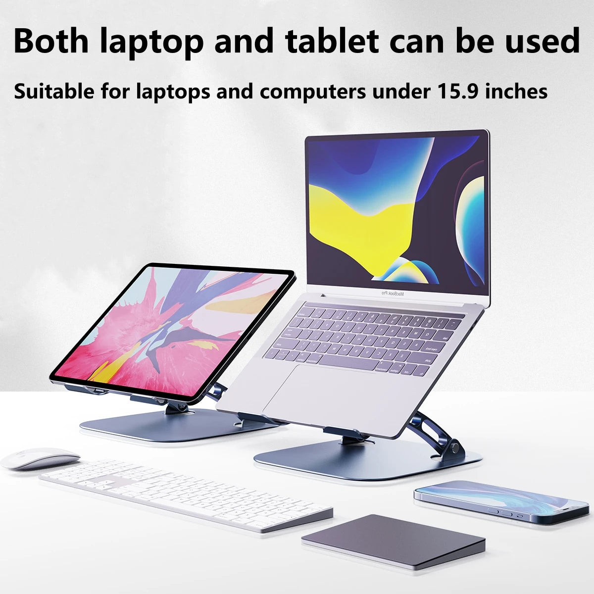 Laptop Stand with Computer Cooling Fan for Apple MacBook 11-16 Inch Dell Lenovo Aluminum alloy Bracket for All Tablets