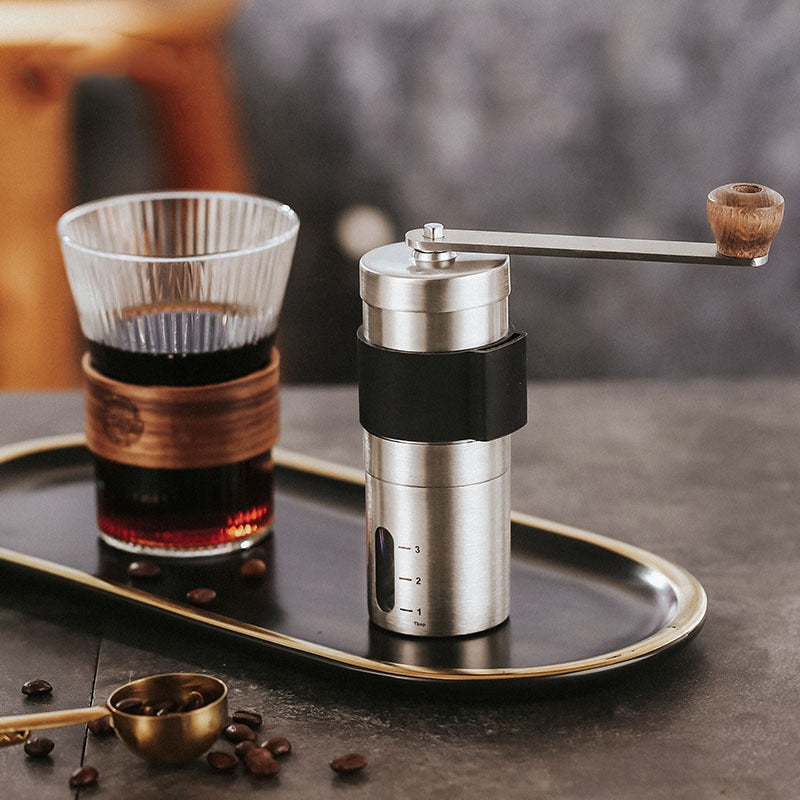 Manual Coffee Grinder Stainless Steel Hand Handmade Coffee Bean Burr Grinders Mill Kitchen Tool Home Grinders Coffee Accessories