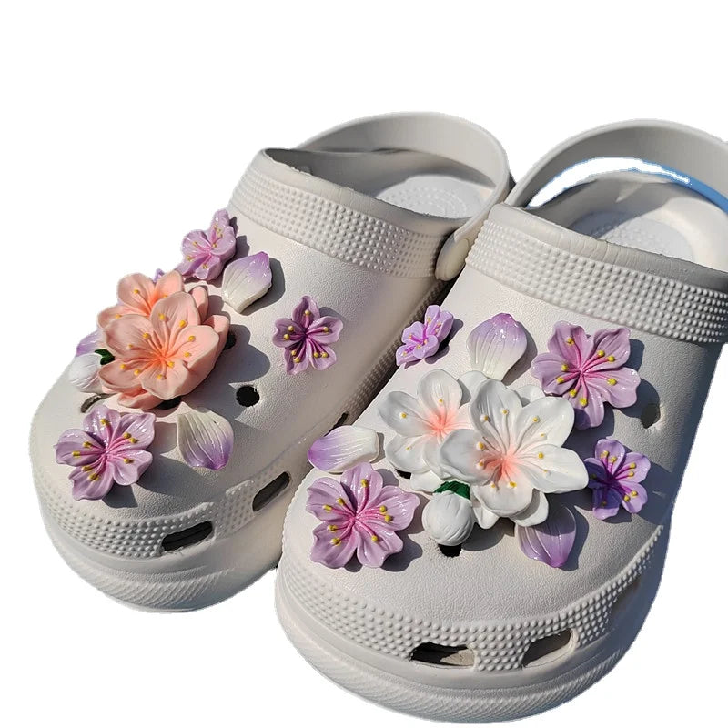 New Hot Fashion shoe Charms for Creative Branches and Flowers Clogs Shoe Buckle Cute shoe Accessories Decoration for Girls Gift