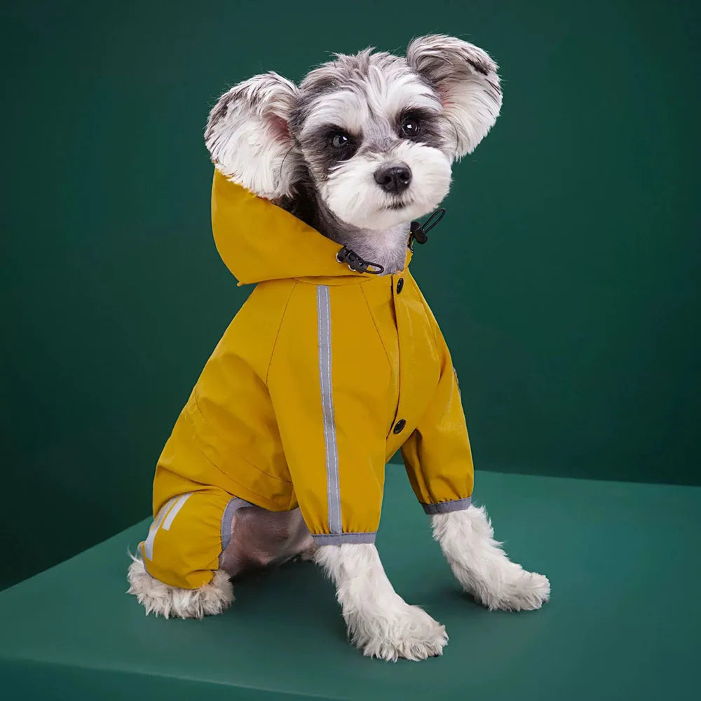 Dog Raincoat Reflective Waterproof Pet Clothes for Chihuahua Maltese Rain Coat Small Medium Dogs Jumpsuit Raincoat Puppy Outfits