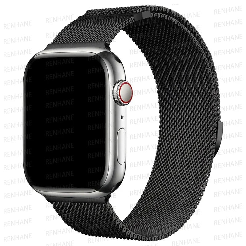 Milanese Loop Strap for Apple Watch Ultra Band 49mm 45mm 44mm 42mm 41mm 40mm Metal Bracelets for iwatch SE series 9 8 7 6 5 46mm