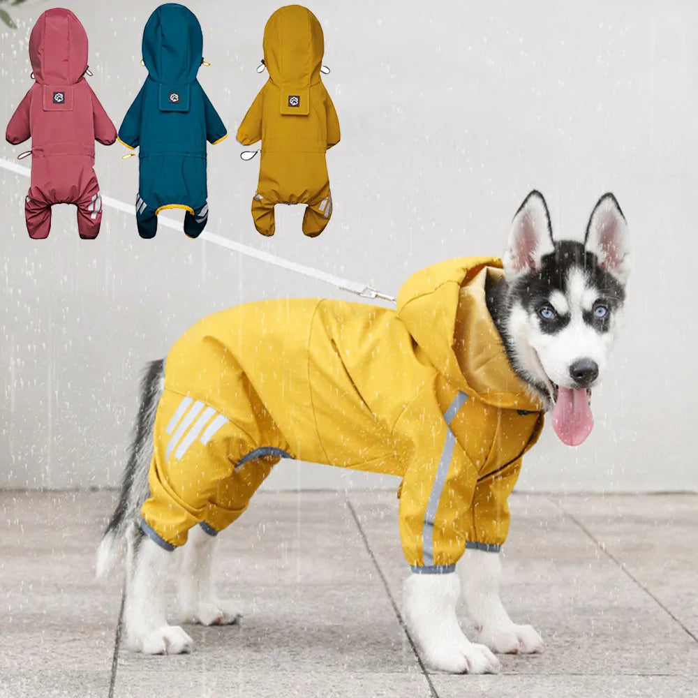 Dog Raincoat Reflective Waterproof Pet Clothes for Chihuahua Maltese Rain Coat Small Medium Dogs Jumpsuit Raincoat Puppy Outfits