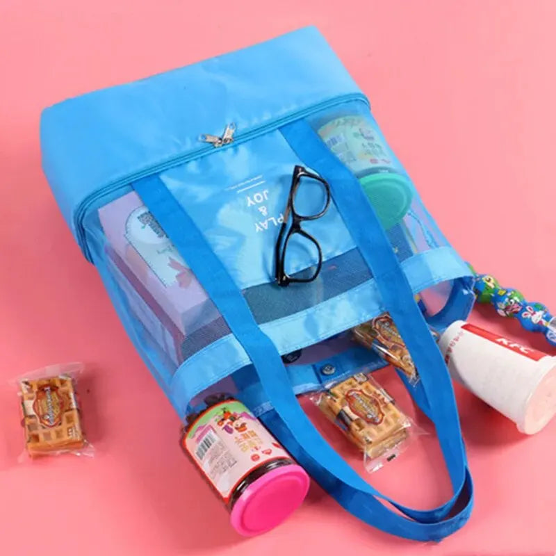 Tote Waterproof Bento Bag Swimming Bag Travel Storage Beach Bags Insulated Double Layer Picnic Ice Bag