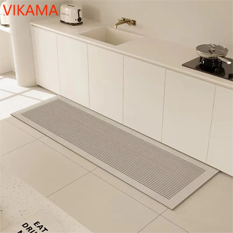 VIKAMA Simple Style Diatomite Entrance Kitchen Bathroom Home Decor Waterproof Anti-slip Mat Carpet Mats