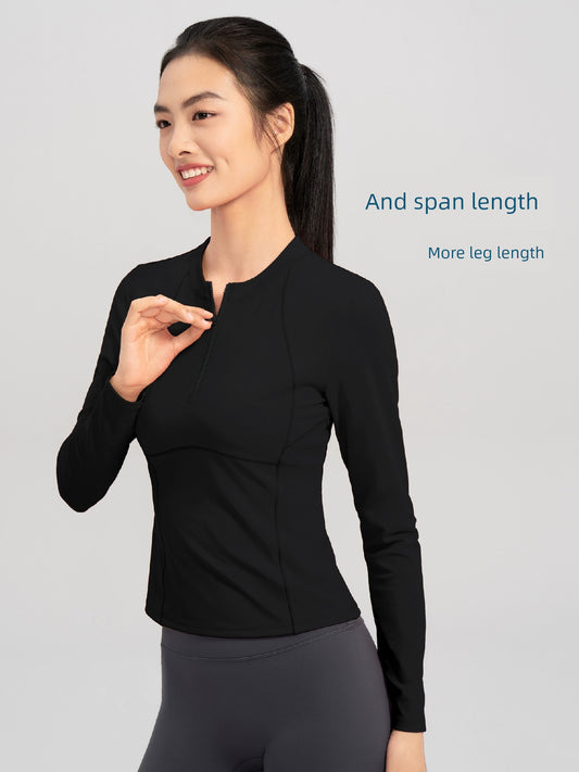 Women's Long-Sleeved Spring and Summer Sports Top Slim Fit and Quick-Drying