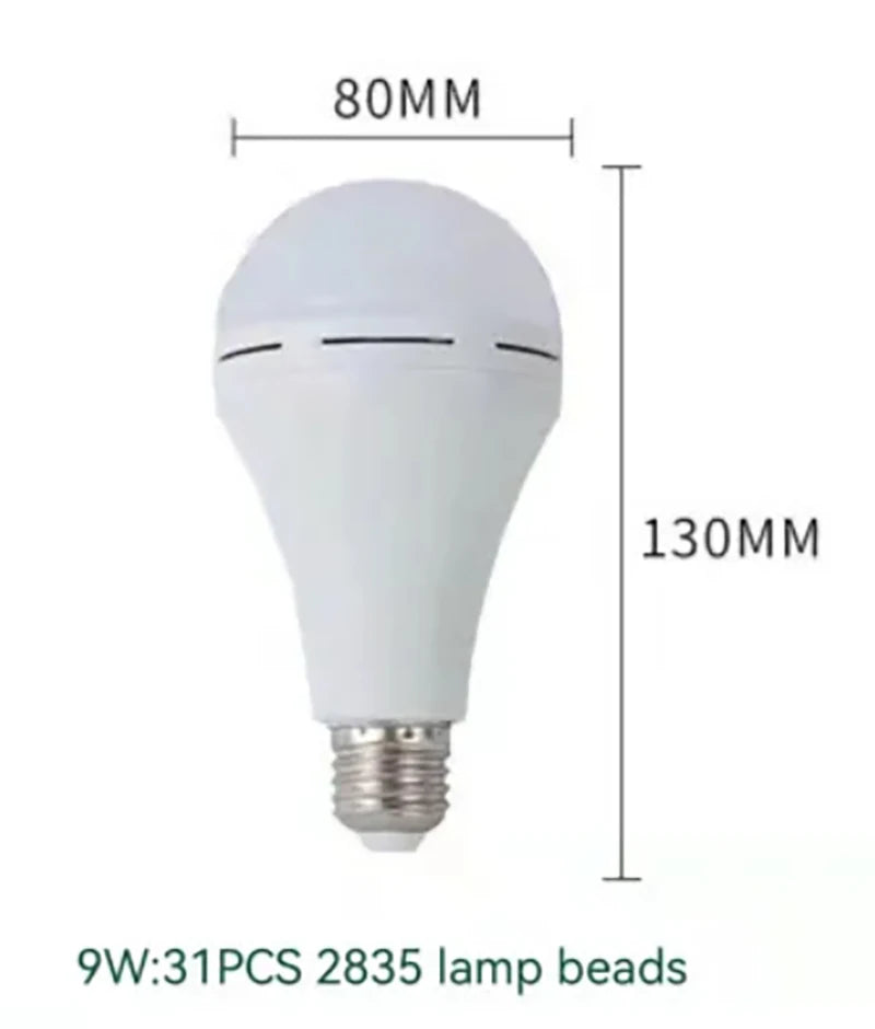 7W/9W/12W/15W LED Emergency Light Bulb Handheld Charging Energy-Saving Light Bulb Household Power Failure Emergency Light Bulb