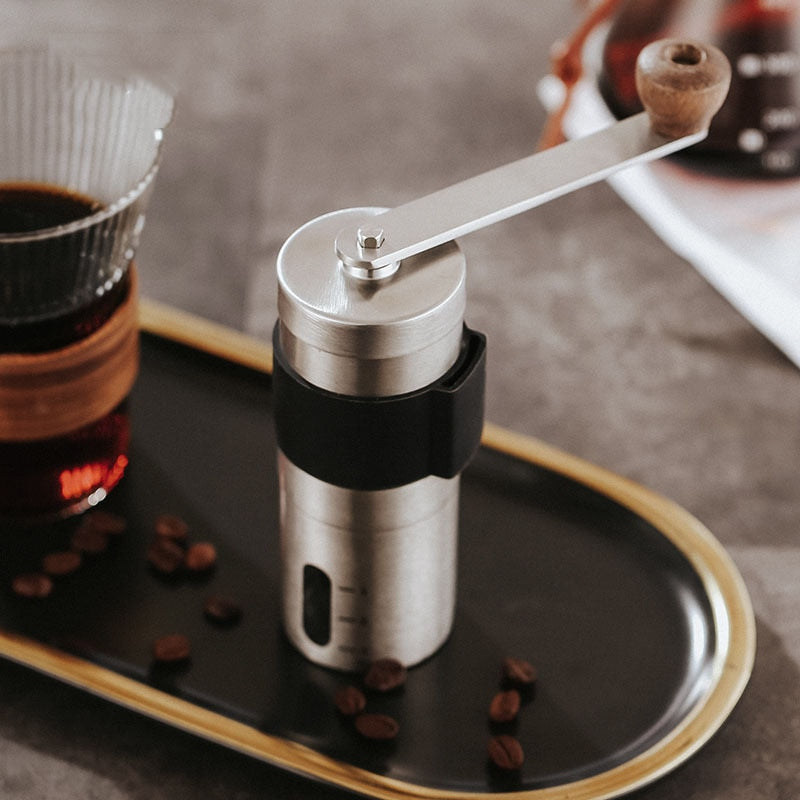 Manual Coffee Grinder Stainless Steel Hand Handmade Coffee Bean Burr Grinders Mill Kitchen Tool Home Grinders Coffee Accessories