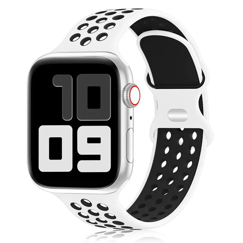 Sport Strap For Apple Watch Bands 44mm 45mm Ultra 2 49mm 40mm 41mm 42mm 45 44mm Silicone Bracelet IWatch Series 9 8 SE 7 3 Band