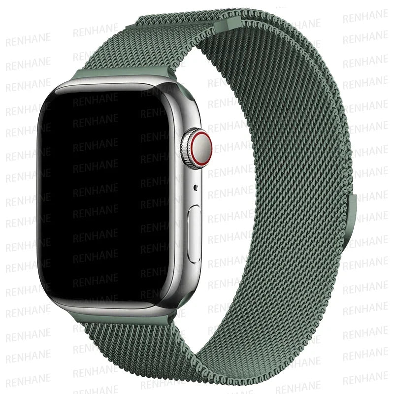 Milanese Loop Strap for Apple Watch Ultra Band 49mm 45mm 44mm 42mm 41mm 40mm Metal Bracelets for iwatch SE series 9 8 7 6 5 46mm