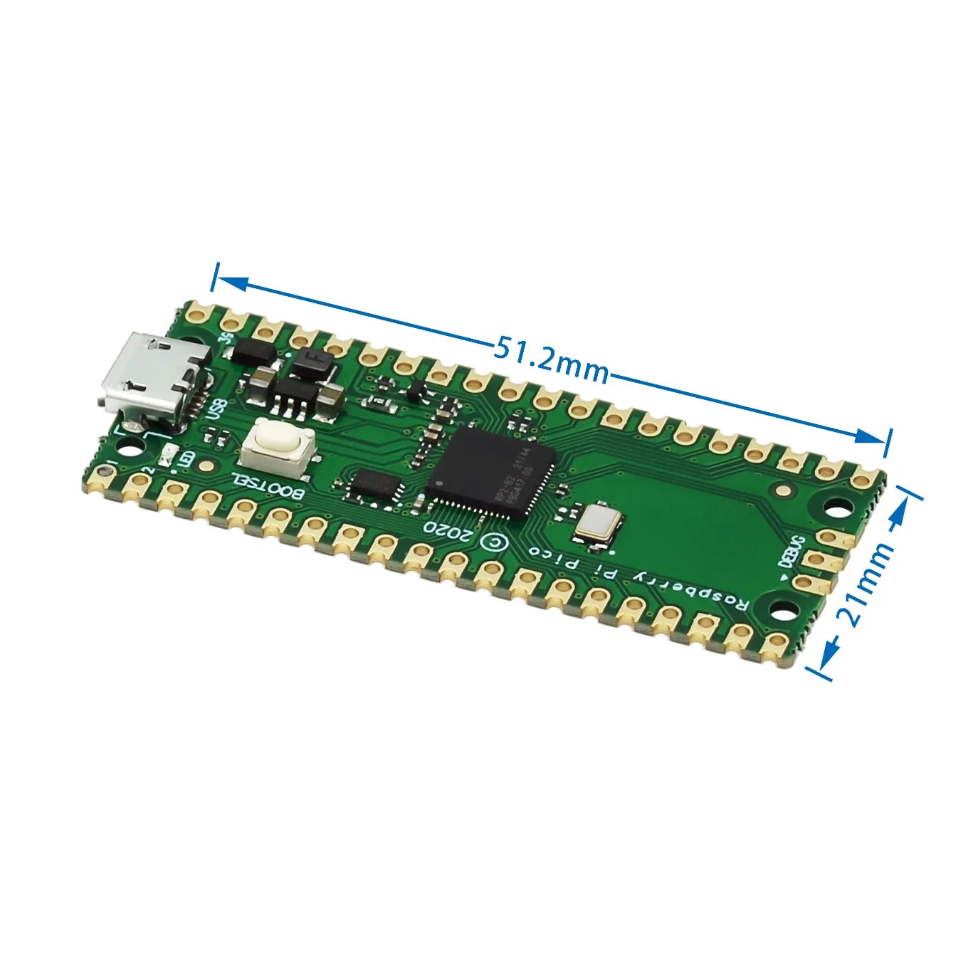 Raspberry Pi Pico Board RP2040 Dual-Core 264KB ARM Low-Power Microcomputers High-Performance Cortex-M0+ Processor