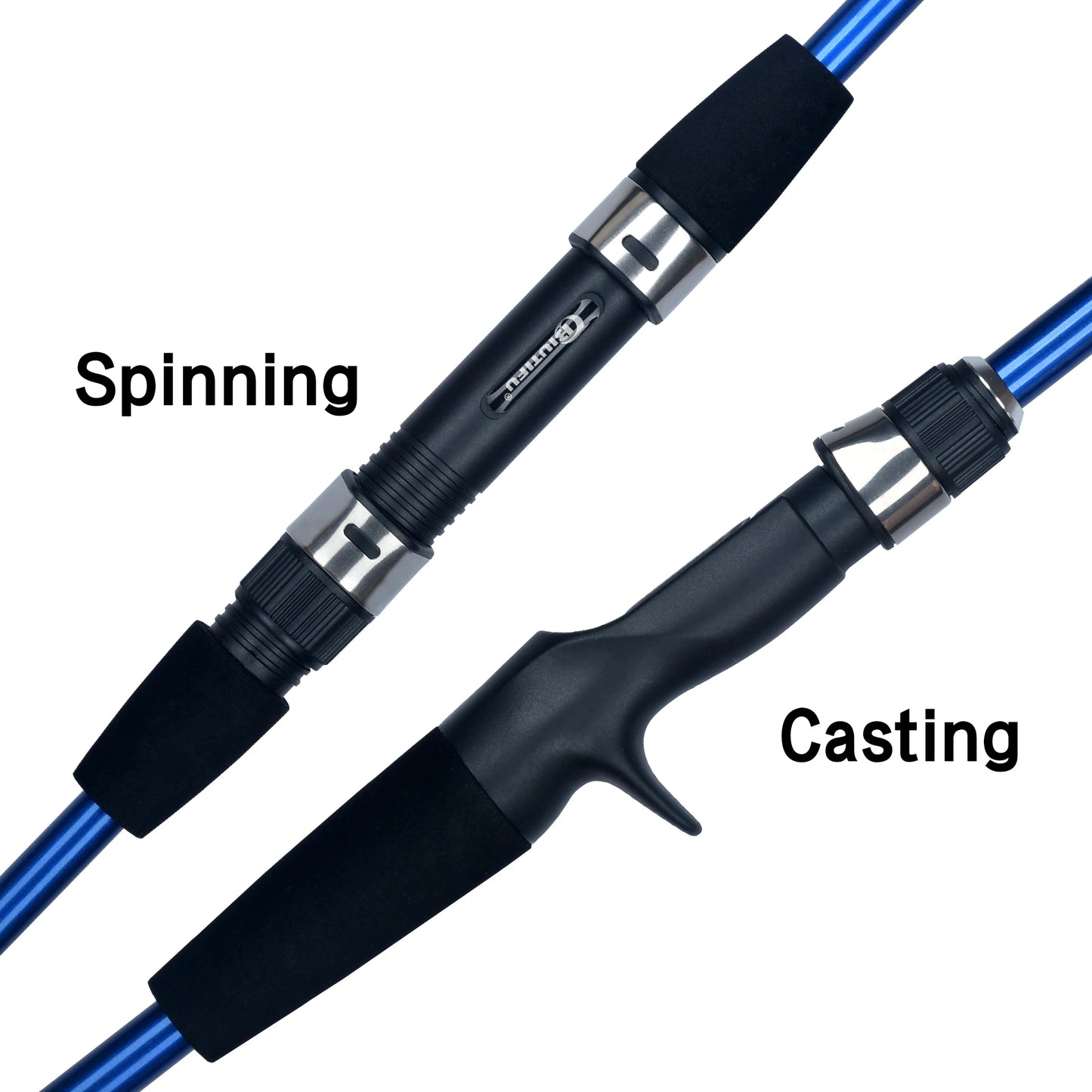 BIUTIFU Baitcasting Spinning Mini Fishing Rod 4/5  Section 1.8/2.1mTravel Carbon Casting Weight 5-20g Fast Ultralight Lure Pole
