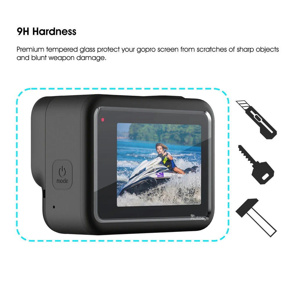 Tempered Glass Screen Protector Cover Case for GoPro Hero 8 Black Lens Protection Protective Film Gopro8 Go pro