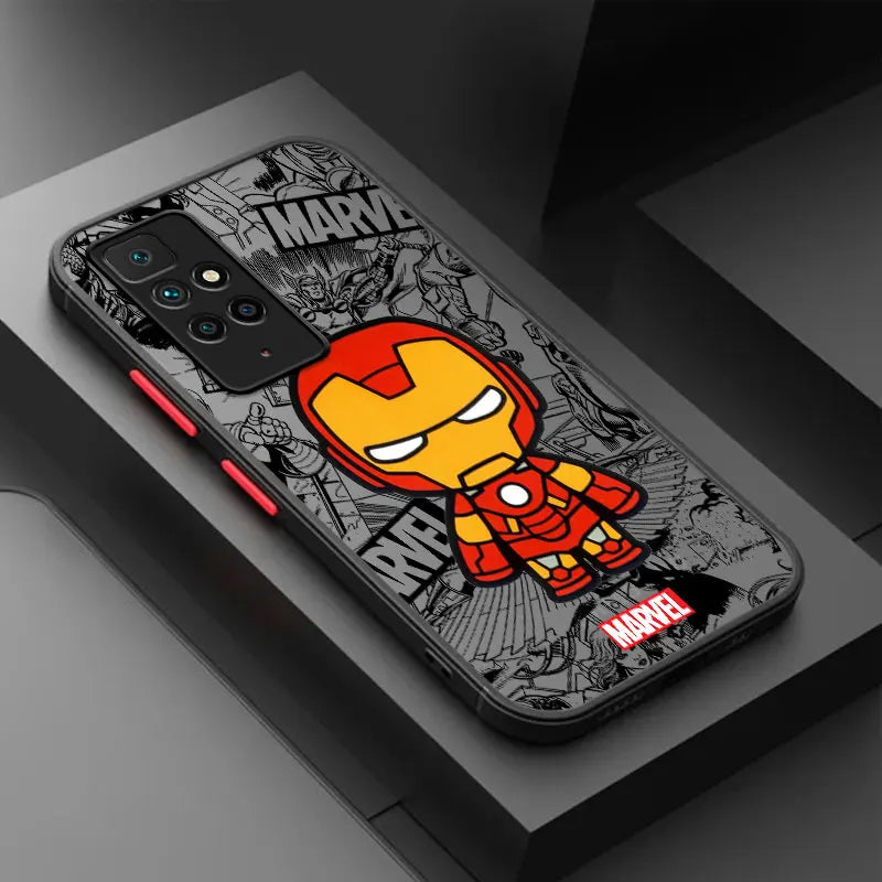 Cartoon Marvel Groot Spiderman Phone Case for Xiaomi Redmi 9A 10C K40 Pro A1 9C 9 10 12C A2 9T Shockproof Cover