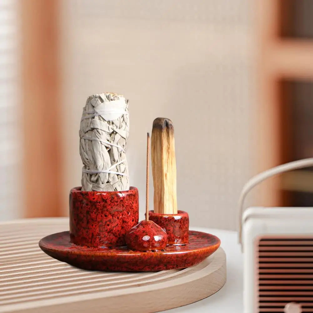 Modern Incense Burner Modern Ceramics Candle Holder Palo Santo Incense Stick Burner for Meditation Yoga Room Decoration