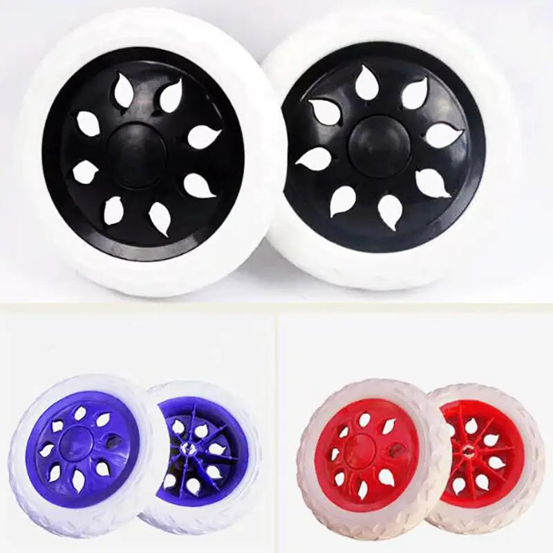 2PCS/Set Shopping Cart Wheel Replacement with Button Lock, 16cm Diameter, Rubber Foaming Wheel Casters, колеса для тележки