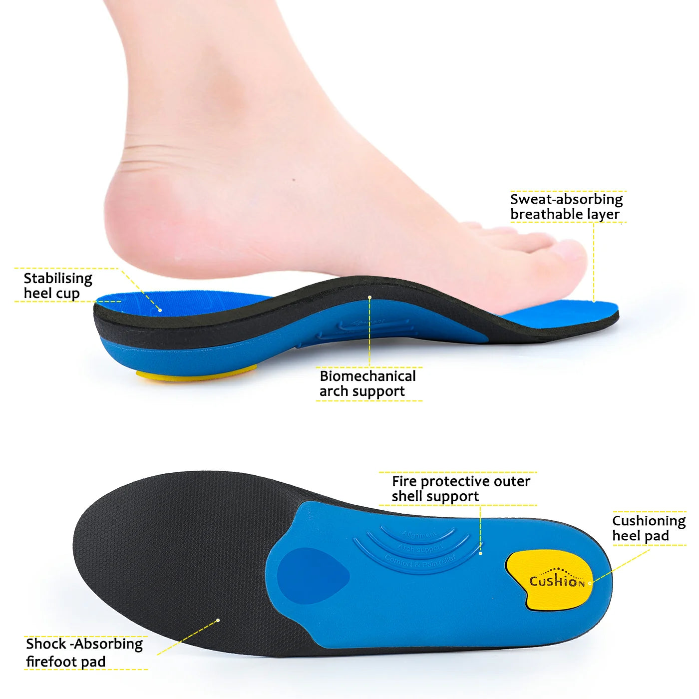 Plantar Fasciitis Arch Support Orthopedic Insoles Male Female Shoe Inserts,Flat Feet Orthotic Sole Running Athletic Sport Pad