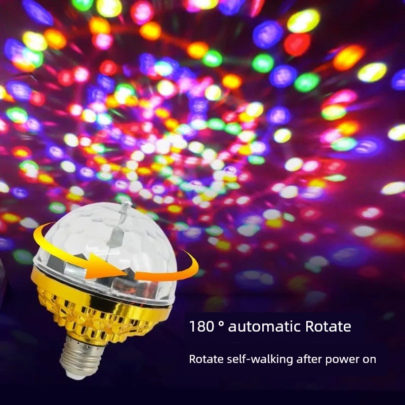 Payment for You 4D Colorful Magic Ball Ambience Light Good Products Preferred Family KTV Rotate Color Changing Bulb Disco Party Lights