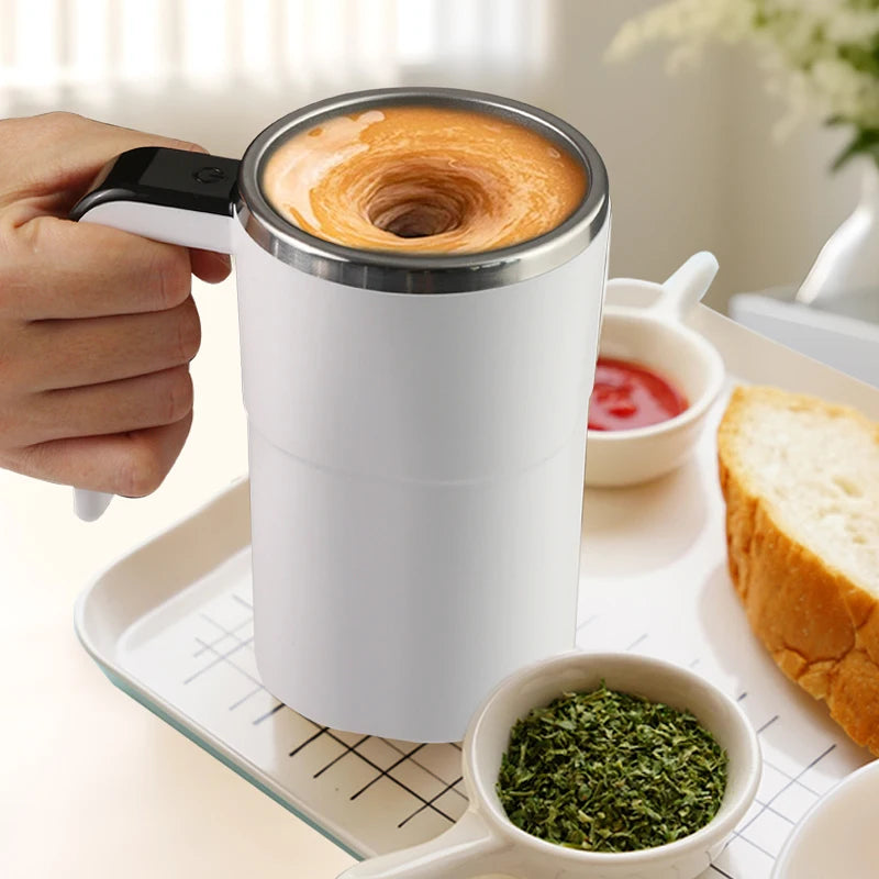 Revolutionary 380ML USB Rechargeable Self-Mixing Coffee Mug - The Ultimate Waterproof & Food Safe Companion for Coffee and Tea Enthusiasts