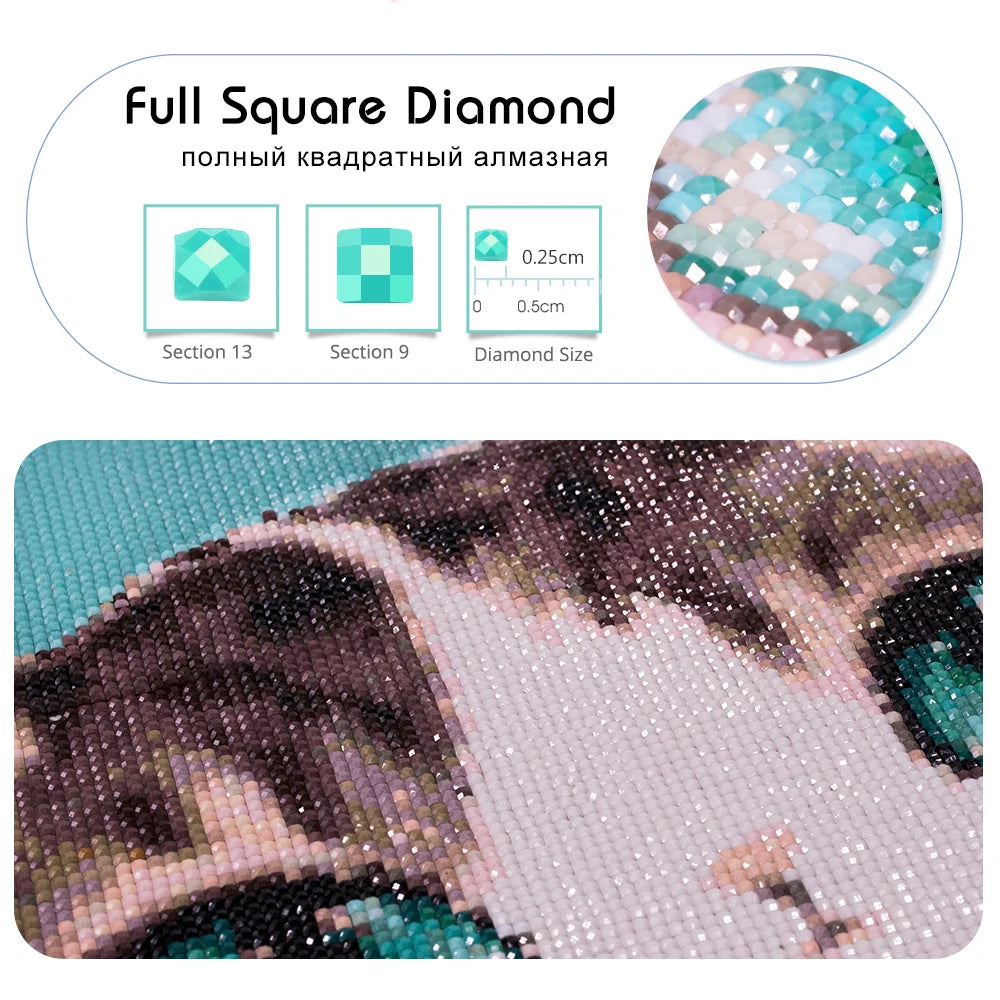 HUACAN Photo Custom Diamond Painting Cross Stitch Full Square Picture of Rhinestone DIY Diamond Mosaic Diamond Embroidery Sale