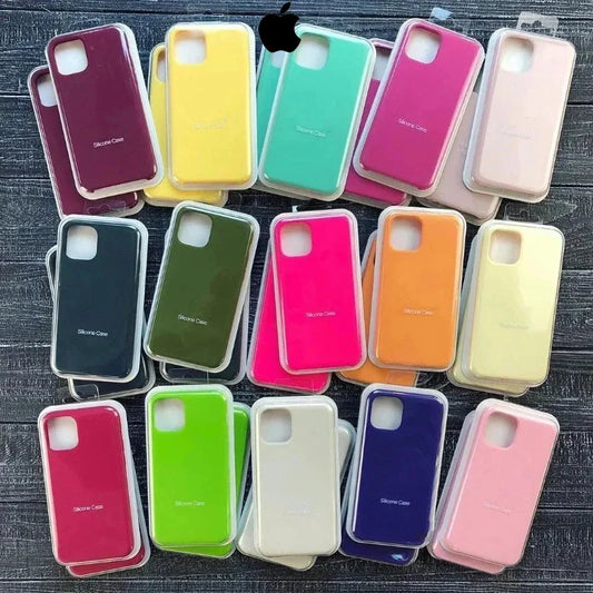 Original Silicone Case for iPhone 15 14 13 12 X XR XS MAX Official Apple Cover for iPhone 15 Plus 11 Pro Max