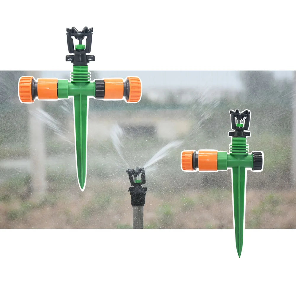 Garden Lawn Rotating Sprinkler 1/2" Male Thread Scattering Nozzle 360 Degree Automatic Rotating Watering Irrigation Sprinklers