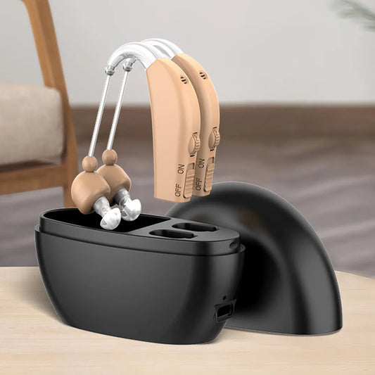 Hearing Aid Rechargeable Portable Elderly Hearing Aid Magnetic Charging Hearing Impaired Low Noise Sound Amplifier Adjustable