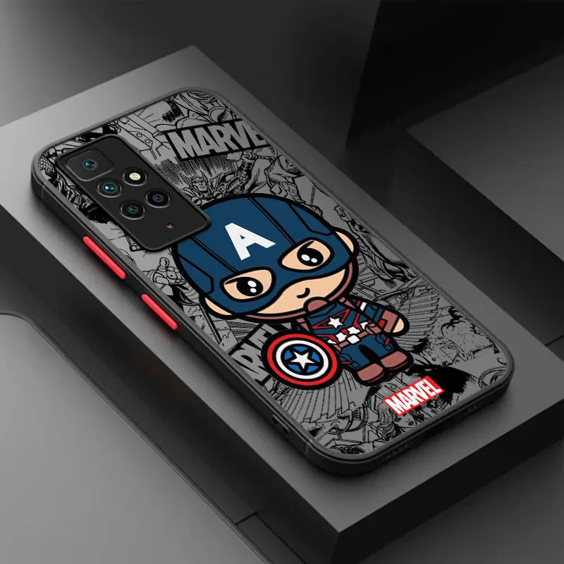 Cartoon Marvel Groot Spiderman Phone Case for Xiaomi Redmi 9A 10C K40 Pro A1 9C 9 10 12C A2 9T Shockproof Cover